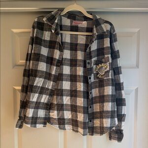 Netflix Stranger Things Plaid Button Down Shirt